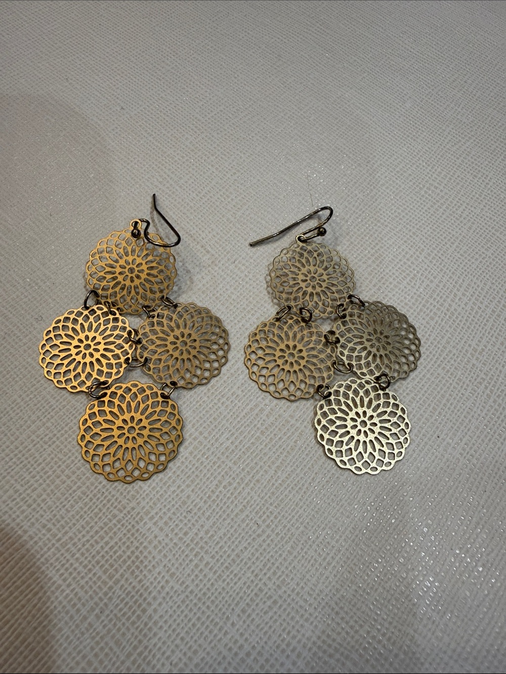 Gold Filigree Drop Earrings - Women Jewelry